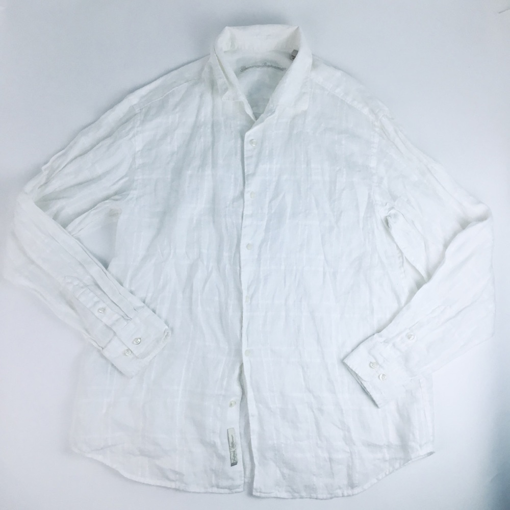 Tommy Bahama 100% Linen Long Sleeve Button Up